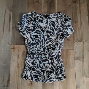 Infinity Raine Tops - INC Navy and blue rouch top Infinity Raine Tops - INC Navy and blue rouch top
